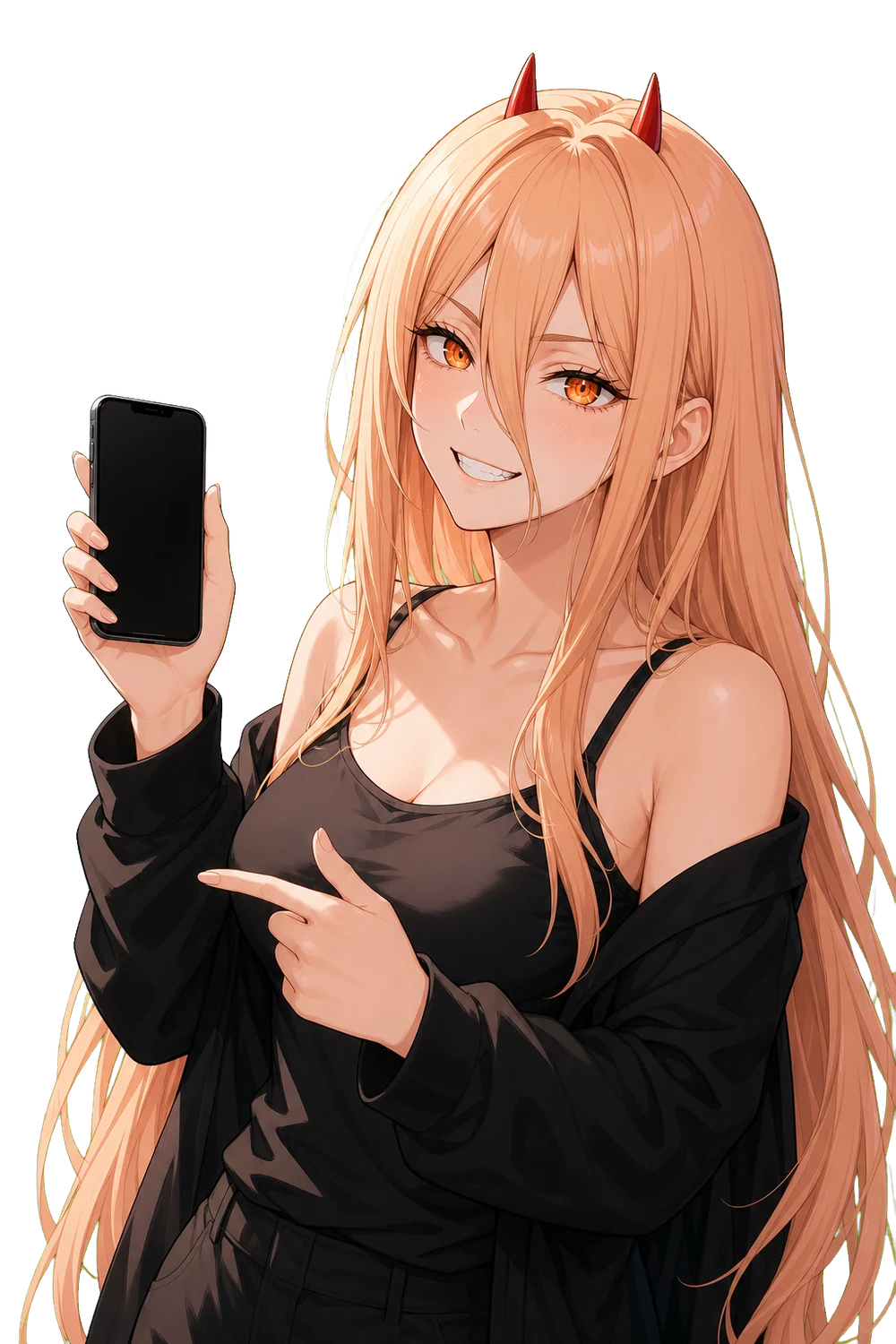 Power showing her contact channels